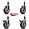 Service Caster 5'' Maroon Poly Wheel Swivel 1-1/8'' Expanding Stem Caster Set 2 Brakes, 4PK SCC-EX20S514-PPUB-MRN-2-PLB-2-118 - alternate 3
